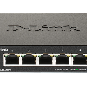 SWITCH D-LINK   DGS-1100-05V2/E 5-PORT GIGABIT SMART MANAGED DESKTOP - immagine 1