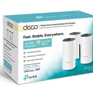 TP-Link Deco P9 dual band access point AC1200 Mesh with PLC transmitter 2x GE (3-pack) - immagine 4